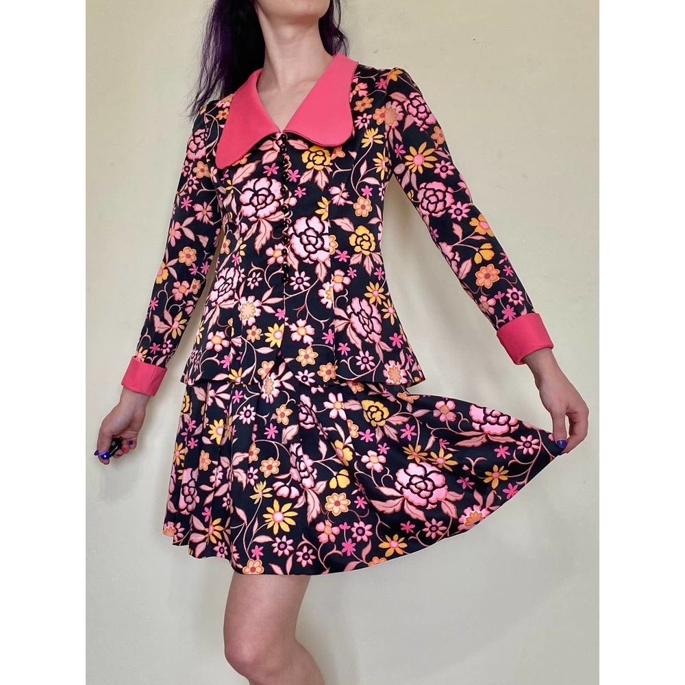 60’s Handmade Silk Statement Collar Set